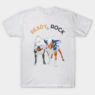 ready to rock two dogs ready for Halloween halloween costume T-Shirt